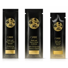 Набір саше для волосся Oribe (Gold Lust Shampoo, Conditioner, Oil 7 мл + 7 мл + 5 мл)