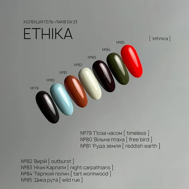 Гель-лак DA_23, 8 мл (ЕТНІКА [ ʼetnica ] 83 Нічні Карпати [night carpathians])