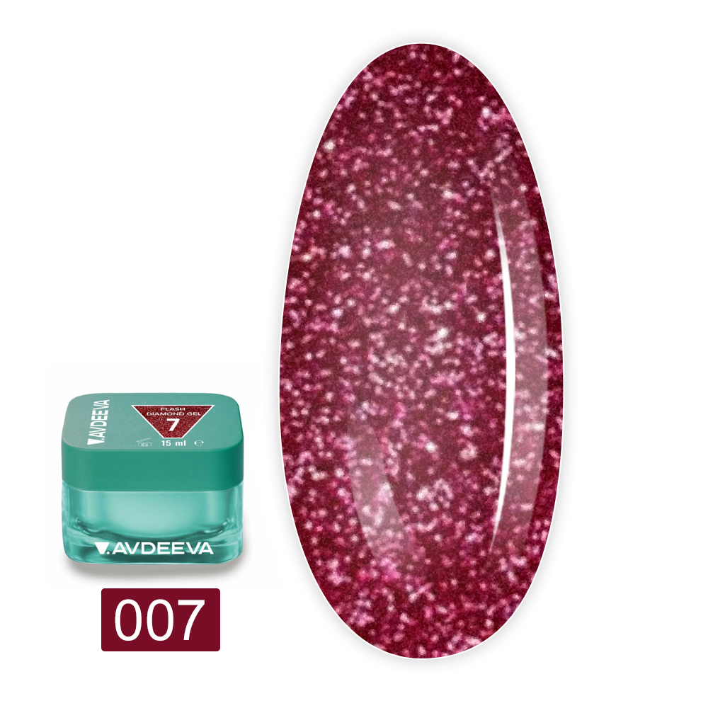 Гель для наращивания световозвращающий Victoria Avdeeva (FLASH DIAMOND №7 15 мл)