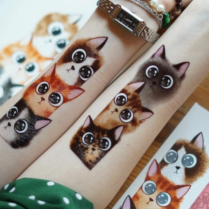 Тату временные детские Arley Sign (Котики)