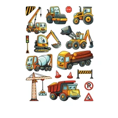 Тату временные детские Arley Sign (Строительные машинки)