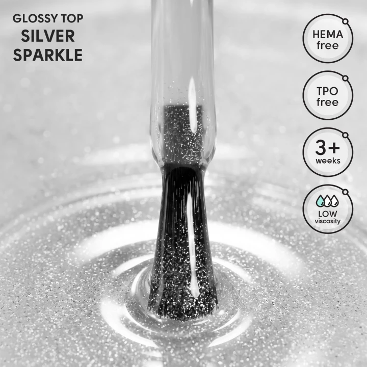 Топ декоративний Shelly nail (Silver Sparkle 12 мл)