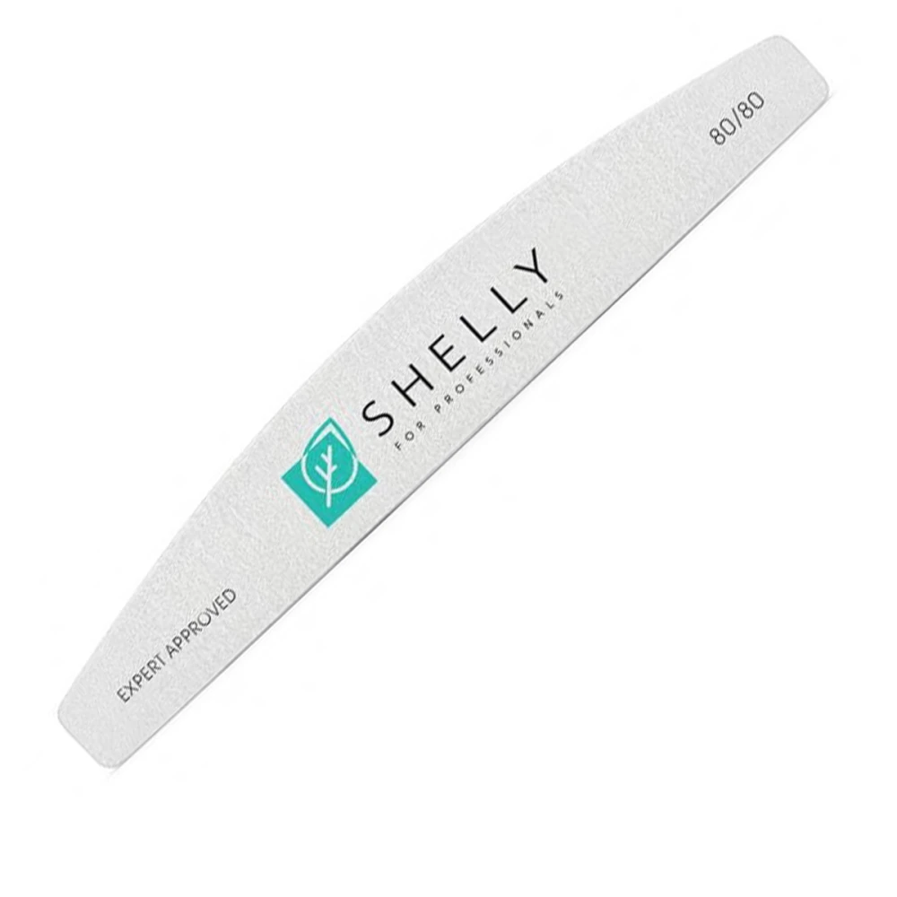 Пилка для ногтей Shelly nail (EXPERT полумесяц 80/80 гріт)