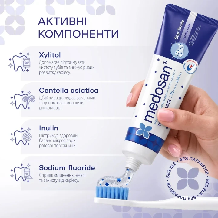 Зубна паста для щоденної екстрасвіжості Medosan (Star Smile 75 мл)
