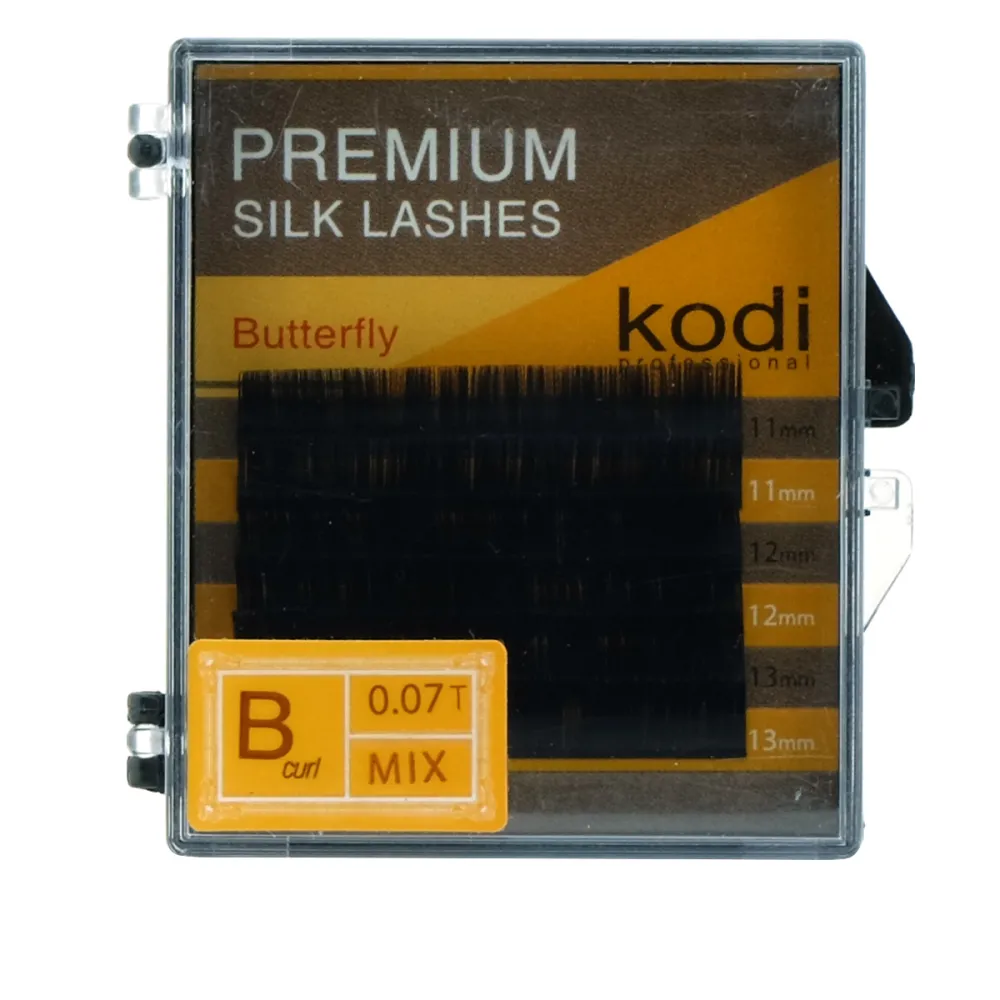 Вії KODI Butterfly 6 рядів чорний 0,07 * B 11-13