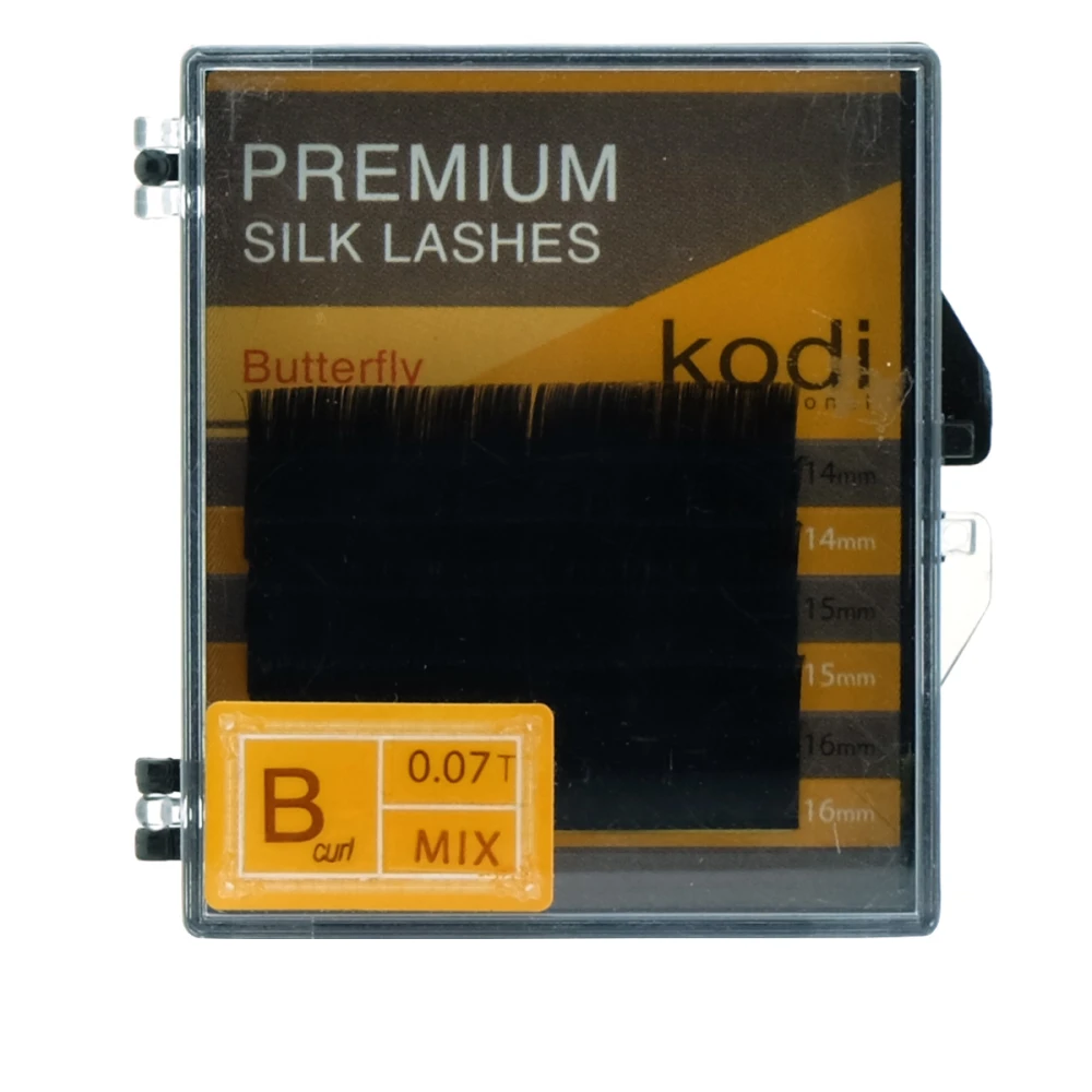 Вії KODI Butterfly 6 рядів чорний 0,07 * B 14-16
