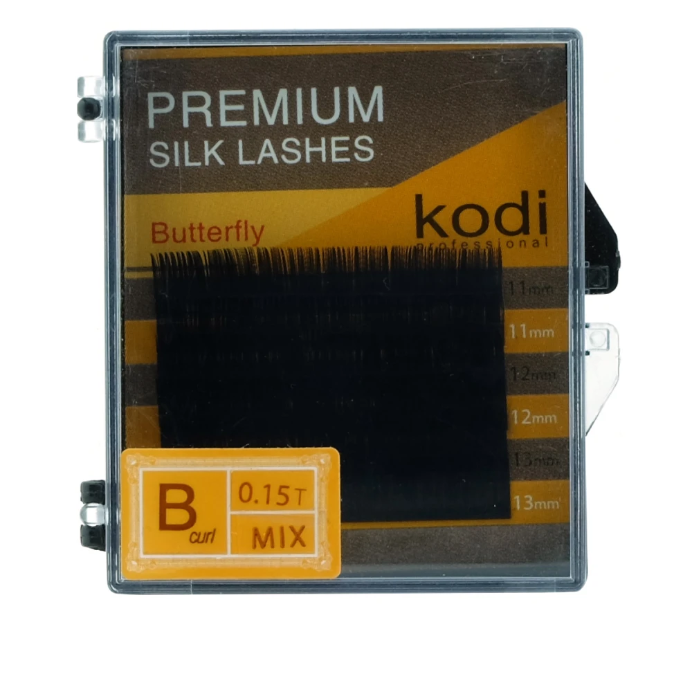 Ресницы KODI Butterfly 6 рядов черные 0,15*B 11-13