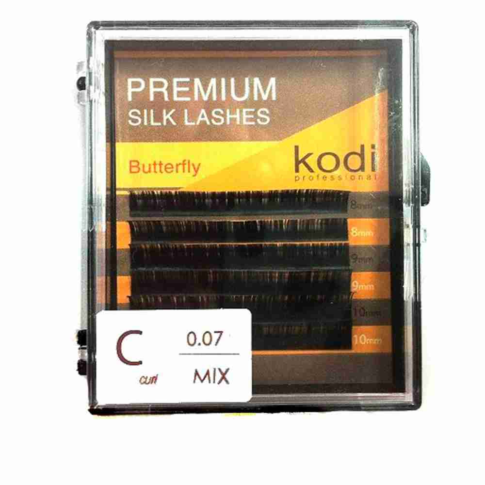 Ресницы KODI Butterfly 6 рядов черные 0,07*C 8-10