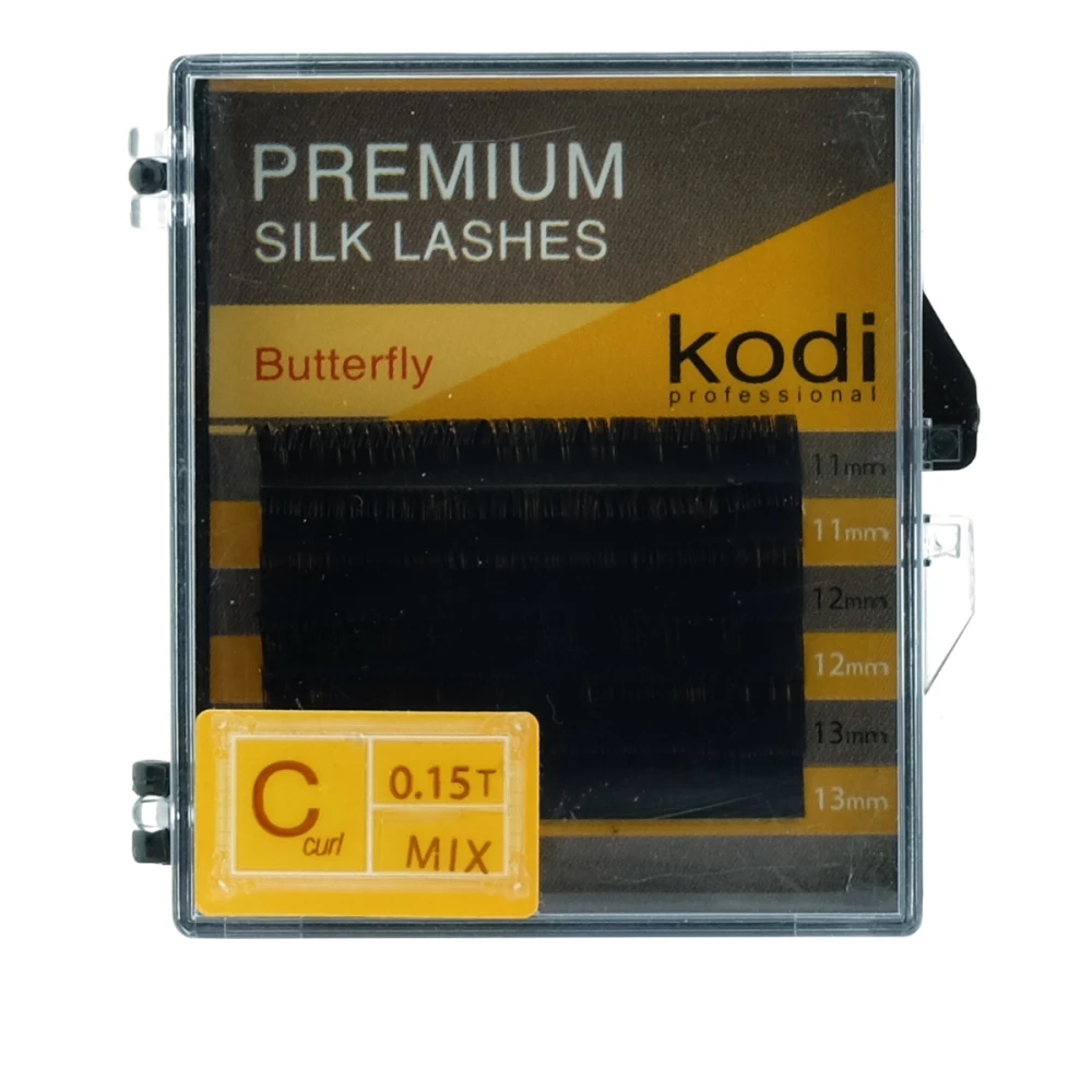 Ресницы KODI Butterfly 6 рядов черные 0,15*C 11-13