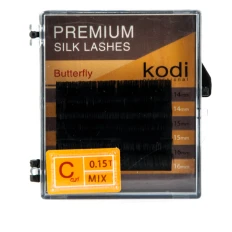 Ресницы KODI Butterfly 6 рядов черные 0,15*C 14-16