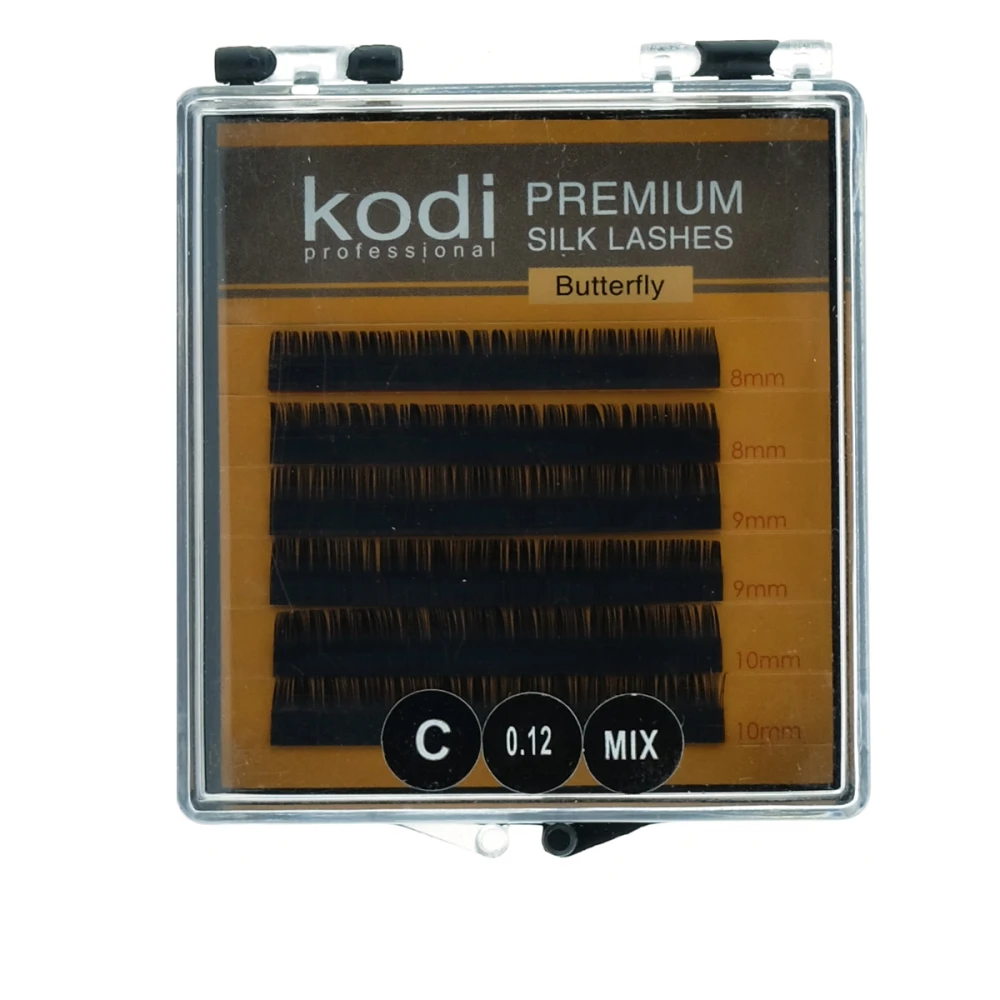 Ресницы KODI Butterfly 6 рядов черные 0,12*C 8-10
