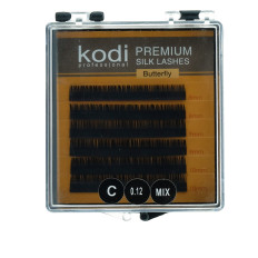 Вії KODI Butterfly 6 рядів чорні 0,12 * C 8-10
