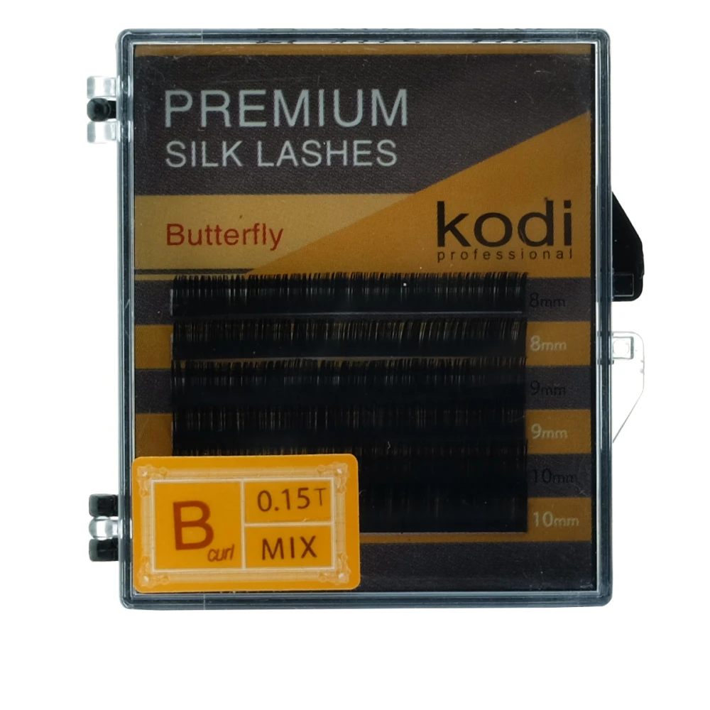 Вії KODI Butterfly 6 рядів чорні 0,15 * B 8-10