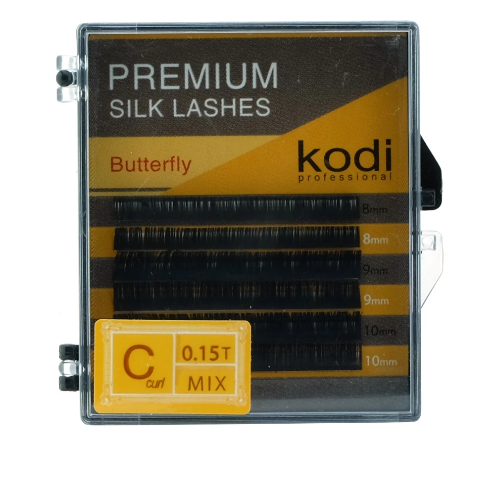 Вії KODI Butterfly 6 рядів чорні 0,15 * C 8-10