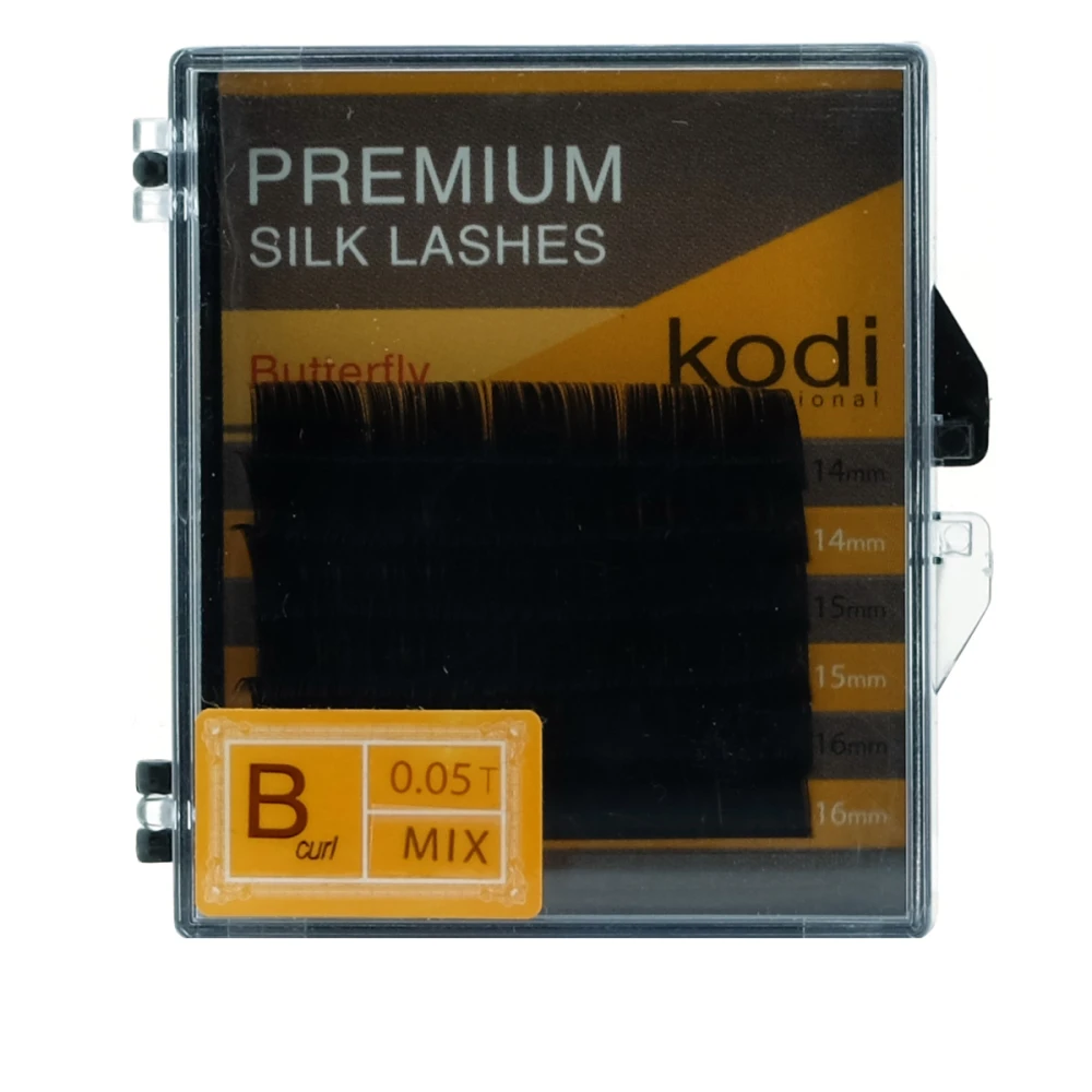 Ресницы KODI Butterfly 6 рядов черные 0,05*B 14-16