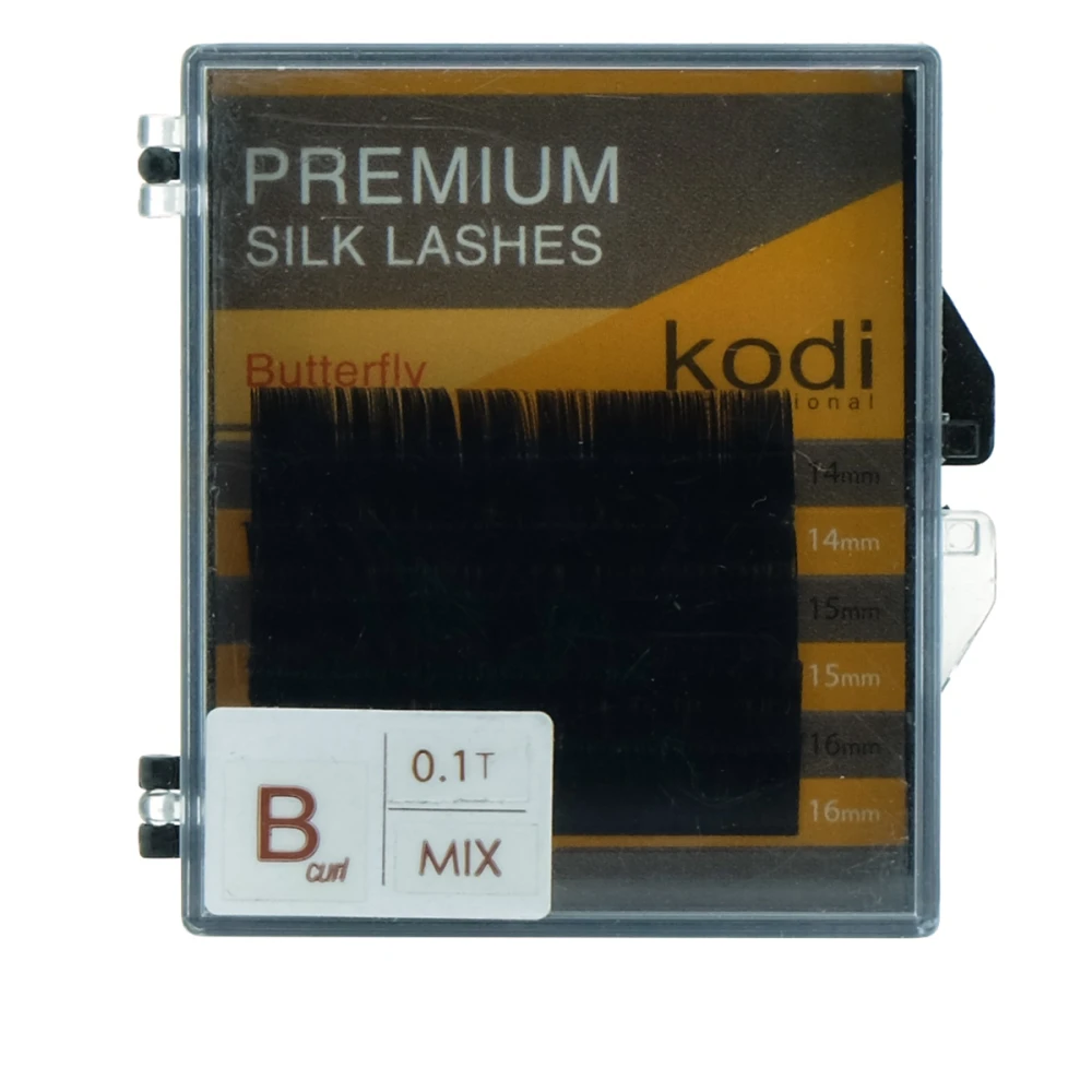 Вії KODI Butterfly 6 рядів чорні 0,10 * B 14-16