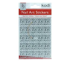 Наклейки для нігтів KODI Nail Art Stickers Silver 008BP