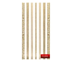 Наклейки для нігтів KODI Nail Art Stickers Gold 009FL
