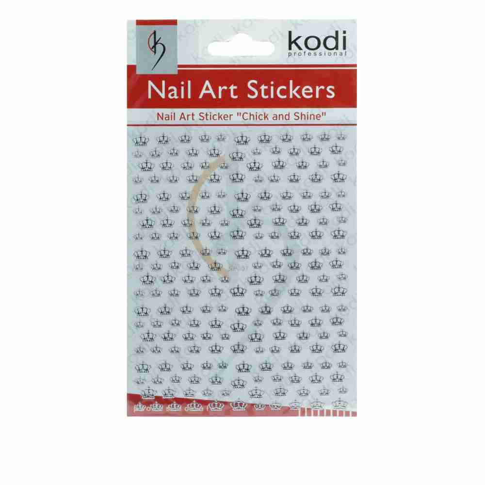 Наклейки для ногтей KODI Nail Art Stickers Silver 007SP