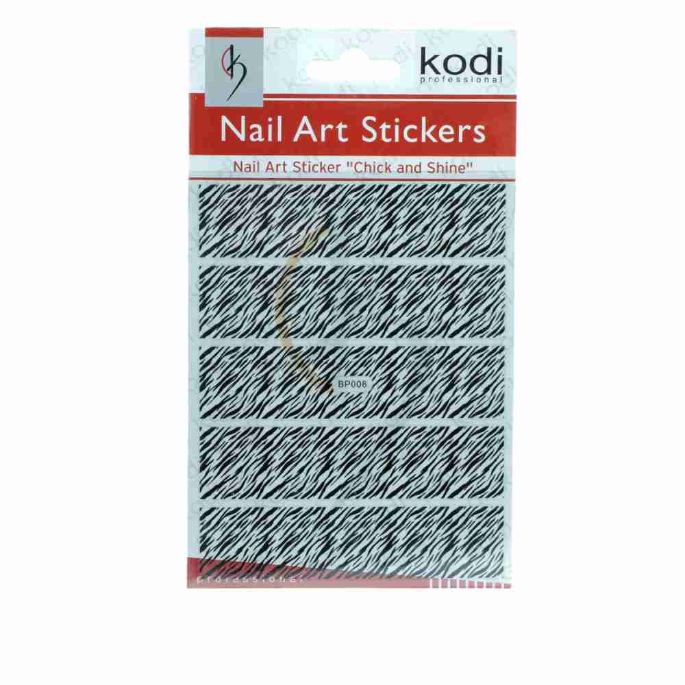 Наклейки для нігтів KODI Nail Art Stickers Black 008SP