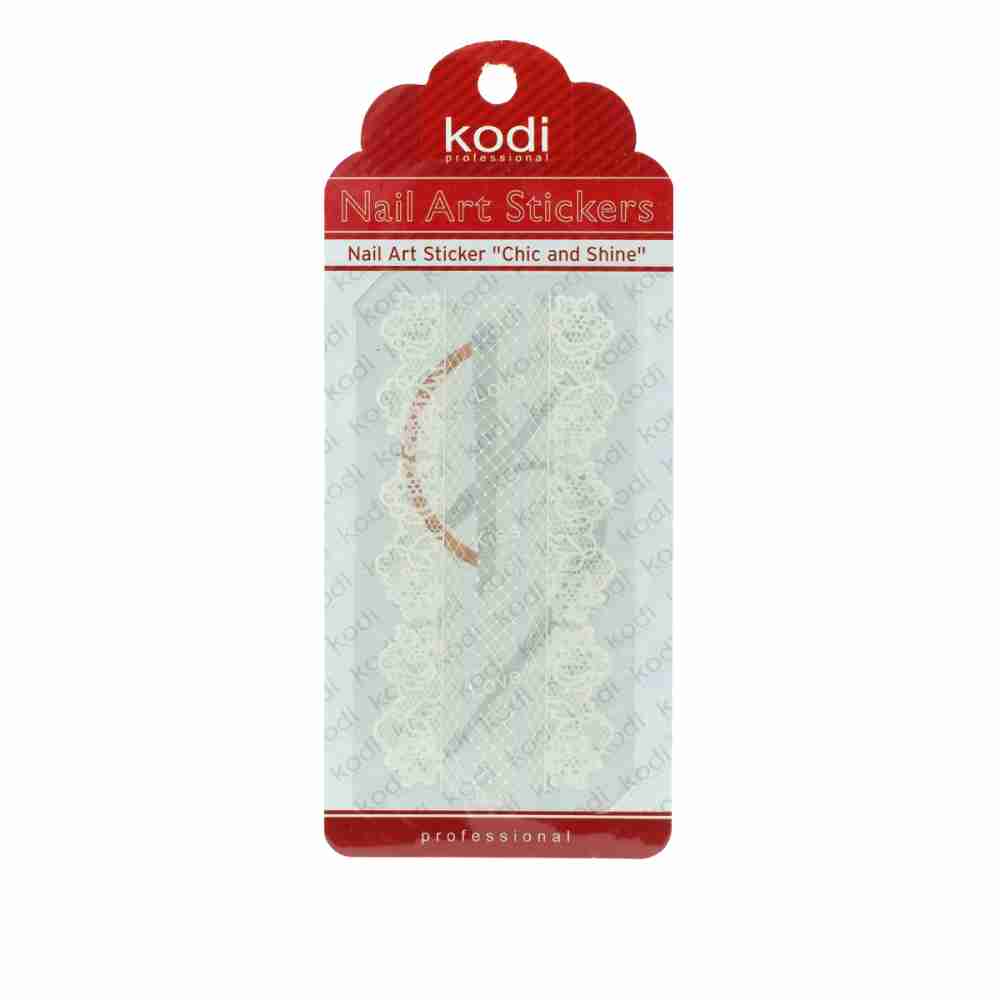 Наклейки для нігтів KODI Nail Art Stickers White 053LC