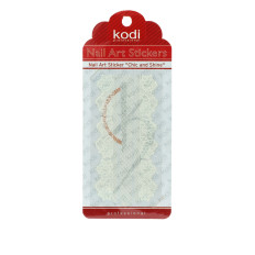 Наклейки для ногтей KODI Nail Art Stickers White 053LC