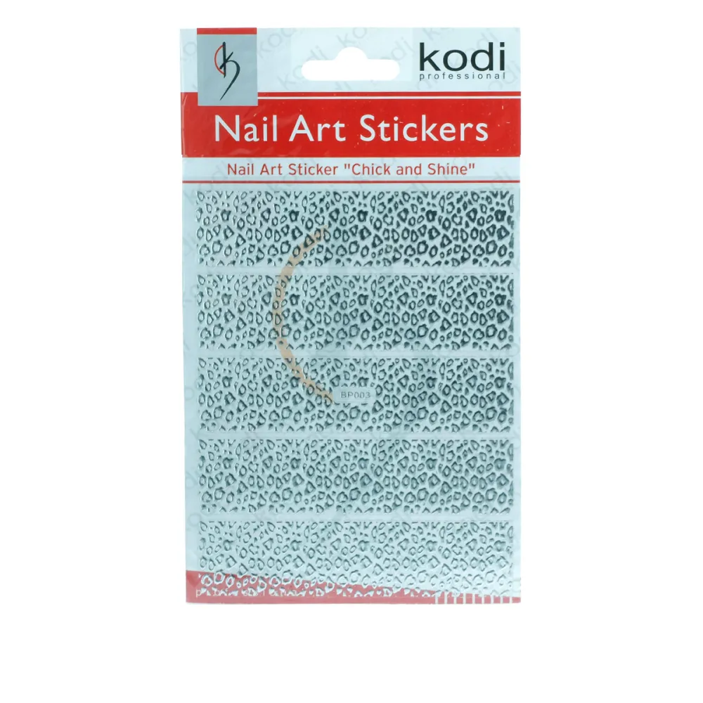 Наклейки для нігтів KODI Nail Art Stickers Silver 003BP