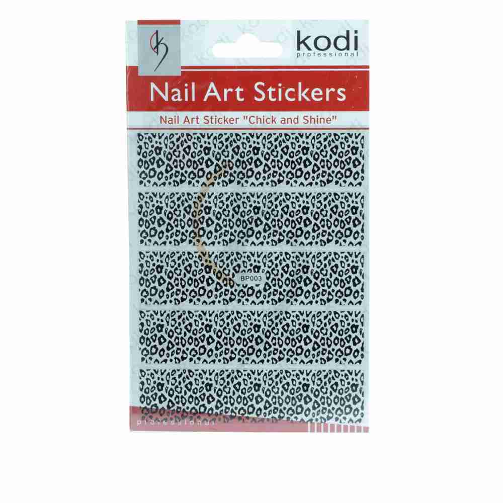 Наклейки для нігтів KODI Nail Art Stickers Black 003BP