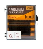 Ресницы KODI Butterfly 6 рядов темно-коричневые 0,10*C 8-3,14-3