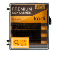 Вії KODI Butterfly 6 рядів темно-коричневі 0,10 * C 10-12
