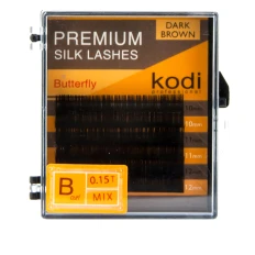 Ресницы KODI Butterfly 6 рядов темно-коричневые 0,15*B 10-12
