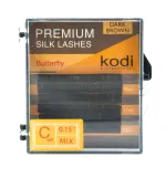 Ресницы KODI Butterfly 6 рядов темно-коричневые 0,15*C 10-12