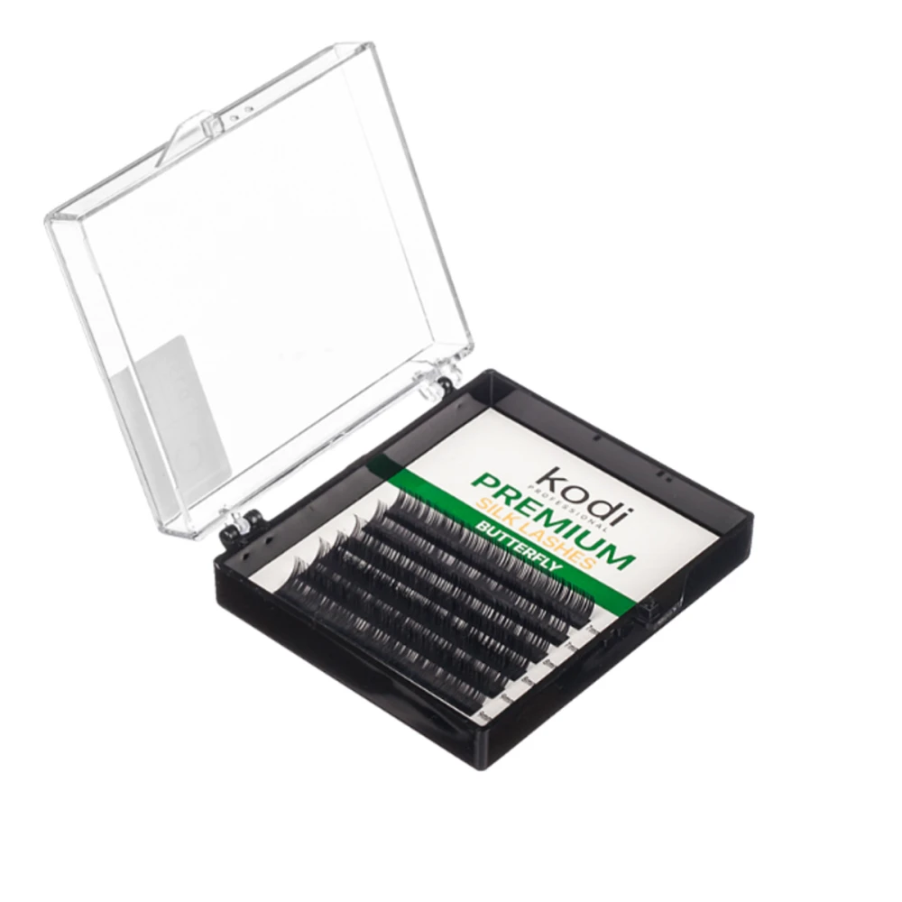 Вії KODI Lash&Brow Butterfly зелені 6 рядів 0,15 * B 12 мм