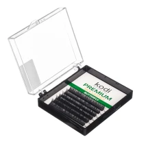 Вії KODI Lash&Brow Butterfly зелені 6 рядів 0,15 * C 12 мм