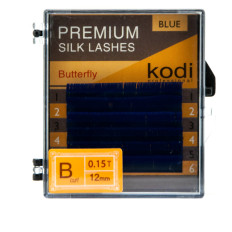 Вії KODI Butterfly блакитні 6 рядів 0,15 * B 12 мм