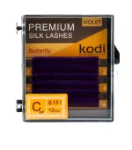 Ресницы KODI Butterfly 6 рядов фиолетовые 0,15*C 12 мм