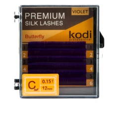 Ресницы KODI Butterfly 6 рядов фиолетовые 0,15*C 12 мм