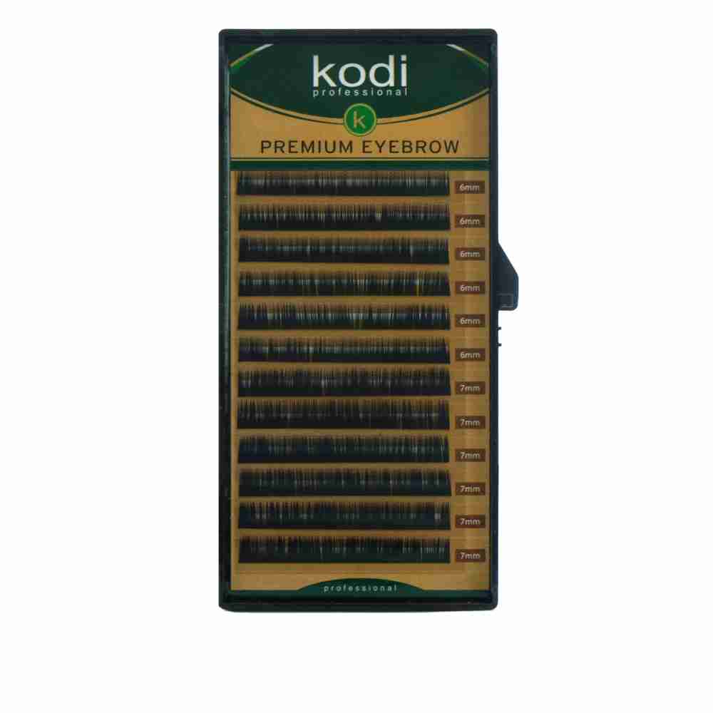 Брови KODI Natural Curl Черные 12 рядов (0,06 6-7 мм)