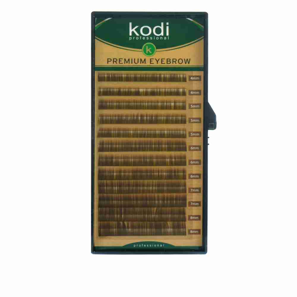 Брови KODI Natural Curl Темно-коричневі 12 рядів (0,06 (4-8 мм)