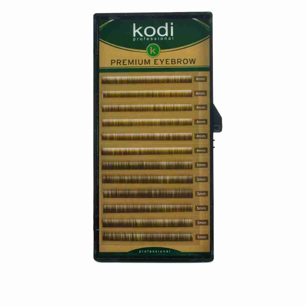 Брови KODI Natural Curl Темно-коричневые 12 рядов  (0,06 4-5 мм)