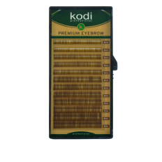 Брови KODI Natural Curl Натурально-коричневі 12 ліній (0,10 4-8 мм)