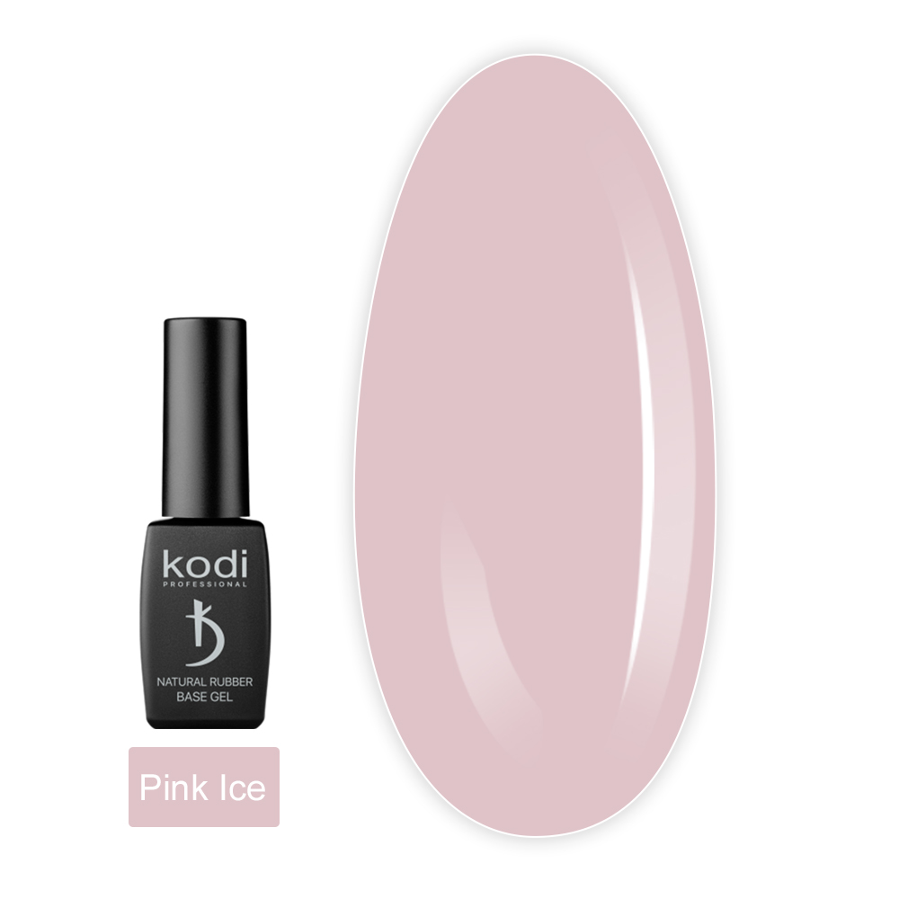 База для гель-лаку, що камуфлює KODI Natural Rubber Base Gel Pink Ice 12 мл