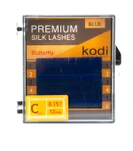 Ресницы KODI Butterfly голубые 6 рядов 0,15*C 12 мм