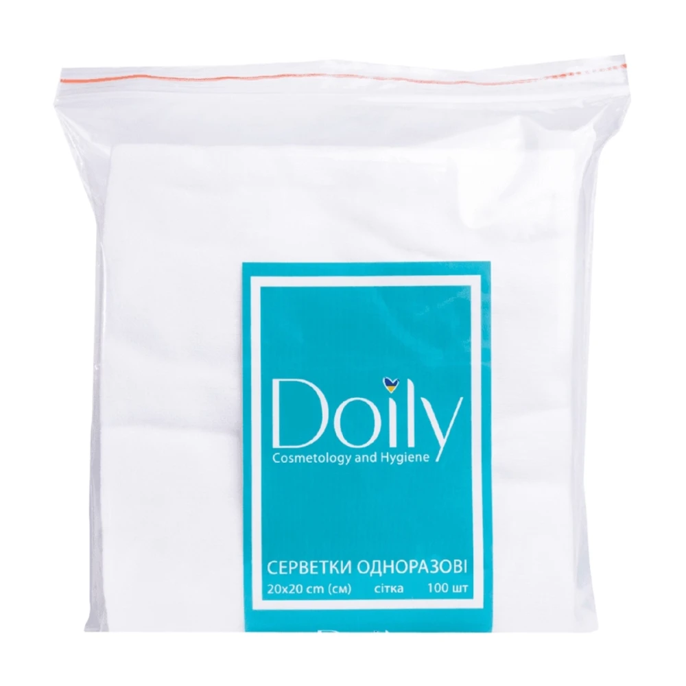 Салфетки сетка Doily 20*20 см 40 г/м2 100 шт в упаковке