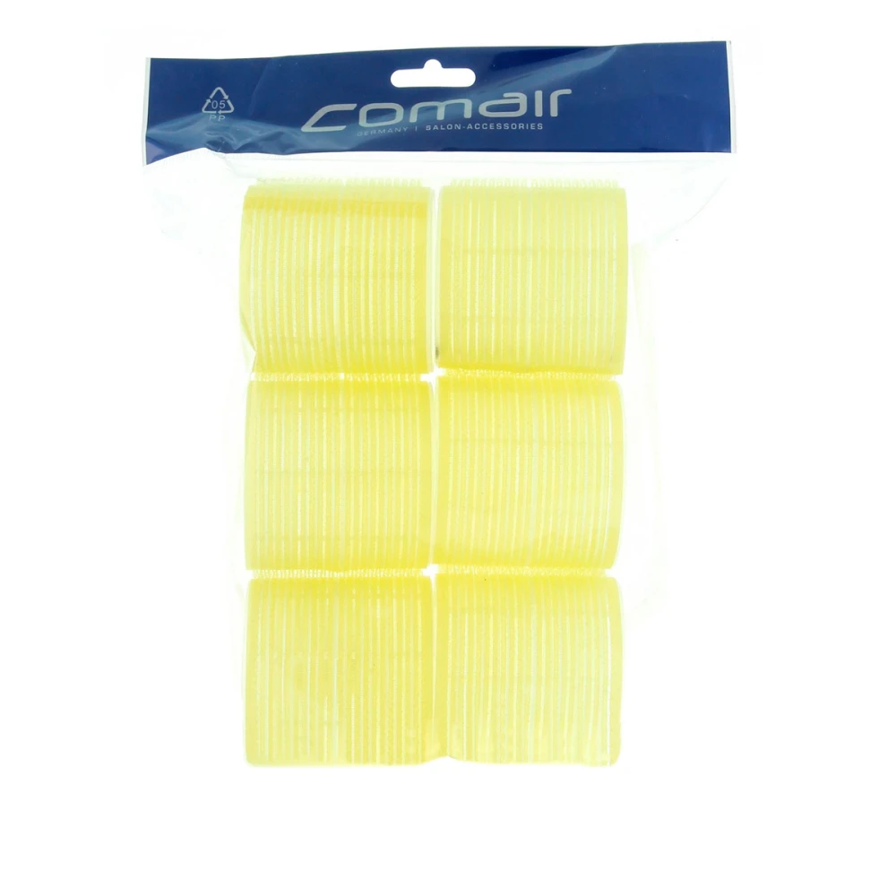 Бигуди-липучки Comair Jumbo желтые 66 мм 6 шт