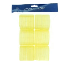 Бігуді-липучки Comair Jumbo жовті 66 мм 6 шт