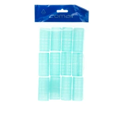 Бігуді-липучки Comair Velcro plus блакитні 28 мм 12 шт