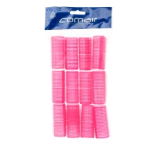 Бигуди-липучки Comair Velcro plus розовые 25 мм 12 шт