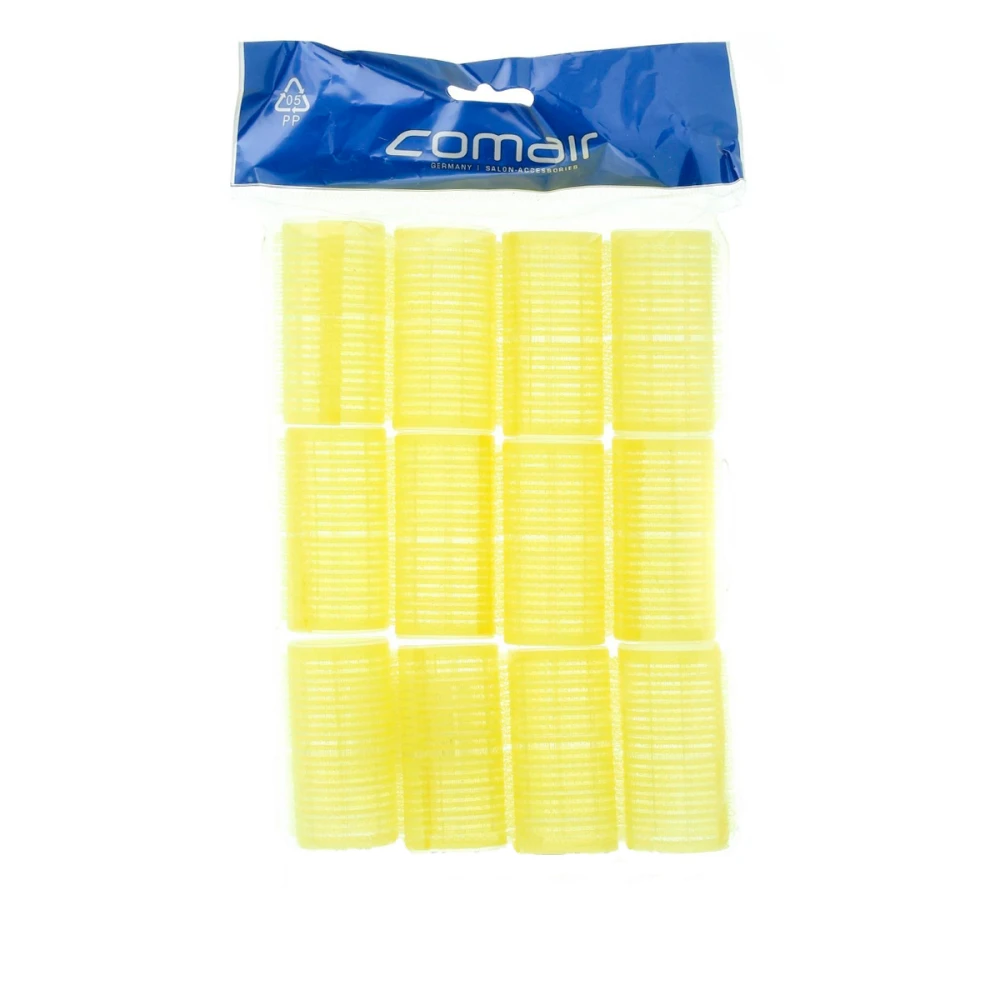 Бігуді-липучки Comair Velcro plus жовті 32 мм 12 шт