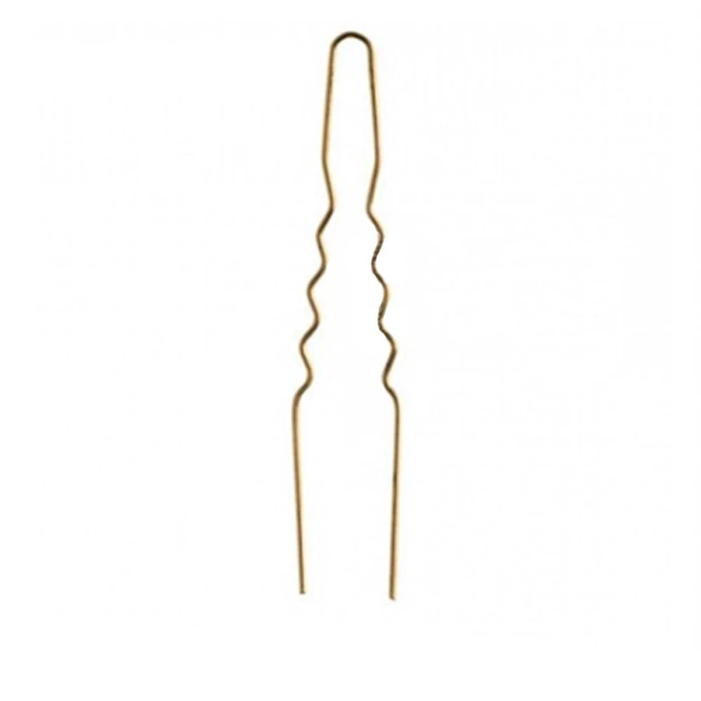 Шпильки тонкі Comair золоті 65 мм 50 шт